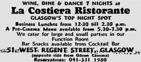 La Costiera advert 1977